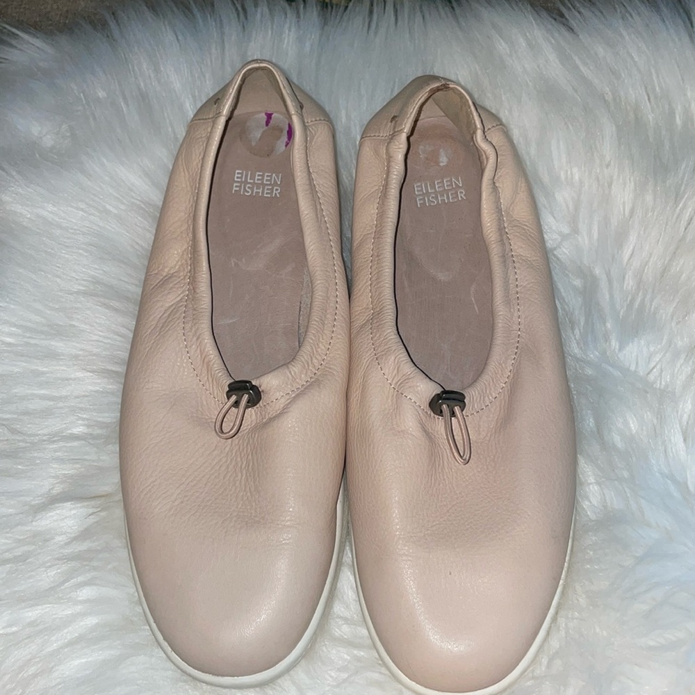 Eileen Fisher Pink Leather Sneakers Size 8.5